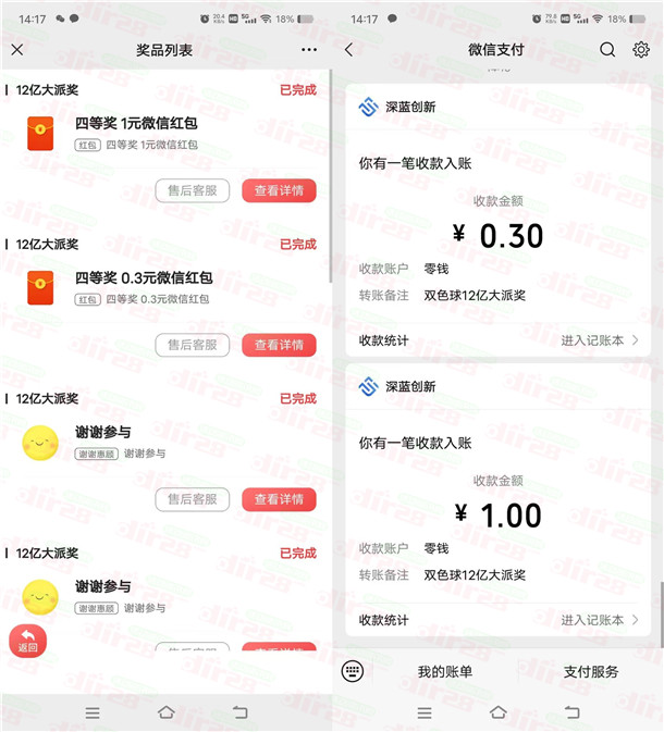 浙江福彩合成12亿小游戏抽20万微信红包、实物 亲测中1.3元